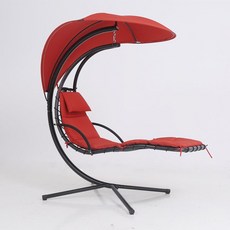 야외 그네 의자 1인용 옥상 정원용 흔들 해먹 흔들의자 스윙체어 라운지, A. 적포도주