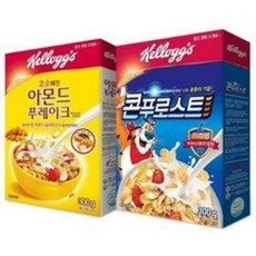 켈로그 시리얼 콘푸로스트 300g + 아몬드 300g, 1세트