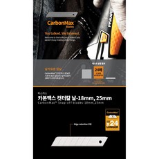 (피스카스) 카본맥스 컷터칼 7종 다용도 고정칼 다용도칼 접이식칼 인테리어용칼 건축가용칼+미니톱 컷터칼 + 다용도칼날 컷터칼날 3종, 18미리 컷터칼날(1027232), 1개