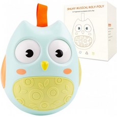 Sunay Roly Poly Baby Toys 3-6개월 및 6-12개월 발달 Tummy Time Toys - Baby Musical Toys Built- Gift Packed Tumbler Wob, 단일옵션