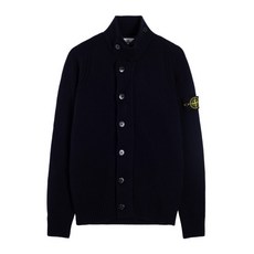 공식 스톤아일랜드 20FW 남성 와펜 하이넥 가디건 네이비 7315564A3 V0020