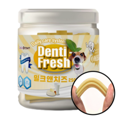 덴티프레쉬 애견 덴탈껌 250g, 밀크 & 치즈, 1개