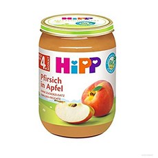 Hipp Pfirsich mit Apfel 힙 4개월 사과 이유식 퓨레 190g 6팩, 6개