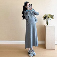 임부복 상하의 겨울 사이즈넉넉한 세트 캐주얼 투피스 데일리룩 네추럴룩 임산부패션