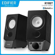 Edifier 에디파이어 스피커 PC 태블릿 노트북용 R19BT 전원 컴퓨터 블루투스 V5.3 AUX 입력 2W 출력 전력 강력한 베이스 USB A