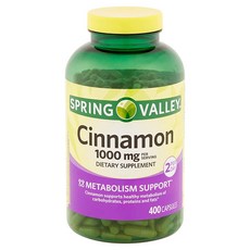 Spring Valley Cinnamon 1000 Mg 400 Capsules, 1개, 1세트, 400정 - 계피추출물