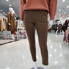 레노마레이디 슬림핏 면 스판 밴딩 팬츠
