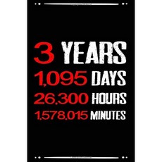 3 년 1095 일 웃긴 금주 기념일 일지 노트북 선물 남자 여자를위한 금주 기념일 일지 : AA NA OA 금주, 단일옵션