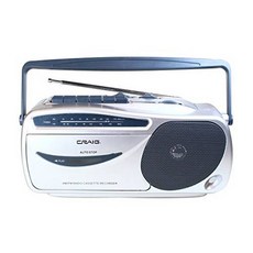 Craig Electronics CD6911 휴대용 AM/ FM 라디오 카세트 플레이어 레코더 Cr, 상세내용참조