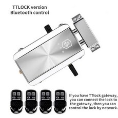 RFID태그 투야 와이파이 원격 제어 잠금 장치 TTLock 스마트 도어락 무선 블루투스 락 보이지 않는 데드볼트 숨겨진 키리스, [04] TTlock BT control 4, 4.TTlock BT control 4
