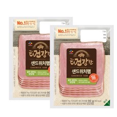 CJ 더건강한 샌드위치햄, 90g, 4개