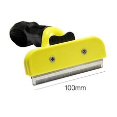 애완동물 털 제거기 강아지 브러시 고양이 그루밍 빗 털제거클리퍼 도구 동물, 1개, 3. Yellow 100mm