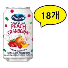 오션스프레이 스파클링 피치 340ml, 18개