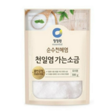 청정원 천일염 가는소금, 500g, 2개