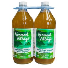 버몬트 빌리지 생 유기농 사과 사이다 식초 제품 2팩/32온스 [비즈디 Product of Vermont Village Raw Organic Apple Cider Vinegar, 1개