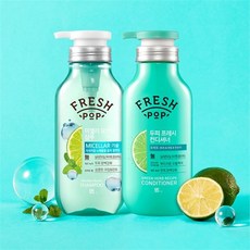 프레시팝 미셀라 모히또 샴푸 500ml 1개+컨디셔너 500ml 1개, 옵션/모히또 샴푸 1개 컨디셔너 1개