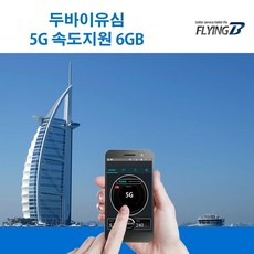 플라잉비 두바이유심 15일 5G LTE 6GB 126개국지원, 1개