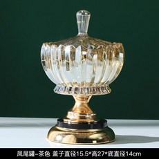 코르크 미니 사탕 과일청 유리병 금속 유리 캔디 병 스토리지 탱크 항아리 장식 크리에이티브 라이트 럭셔리 모던 거실 홈 인테리어, 1개