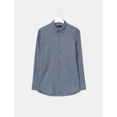 갤럭시 라이프스타일 [SLIM FIT] 블루 코튼 솔리드 셔츠