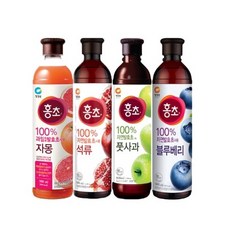 청정원 홍초 900ml 자몽 + 석류 + 풋사과 + 블루베리 각 1개씩 총 4개, 1개