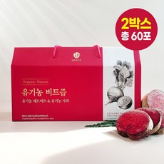 유기농 즙장인 일등자연 레드비트즙 비트사과즙, 2.4L, 2개