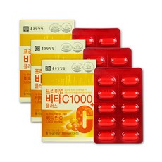 고함량 비타민C 영양제 1000MG 비타민씨 프리미엄 순백색 비타민BC 고용량 아연 비타민시 종근당건강 3통