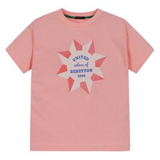 베네통키즈 아동용 걸리쉬 글리터 티셔츠 QATSP3131