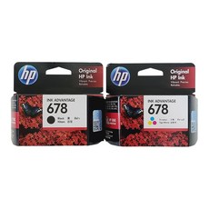 (S2)HP 정품 잉크 세트 CZ107AA+CZ108AA, 검정+컬러, 1세트