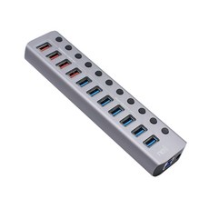 넥시 USB3.0 7포트 충전 4포트 PD 1포트 유전원허브 NX812, 단품
