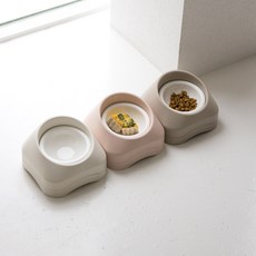 밀크 펫 테이블 강아지 고양이 밥그릇, 1구, 화이트, 1개
