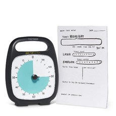 미국 TIMETIMER PLUS 구글타이머 120분 뽀모도로 공부시계, 차콜