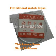 194962 / 40pcs 2mm 크기 25 ~ 34.5mm 평면 미네랄 라운드 시계 유리 액세서리 시계 수리 크리스탈