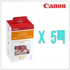 캐논 셀피 RP-108IN 인화지 5팩/540매 CP900 CP910 CP1200 CP1300, 5개, 4X6
