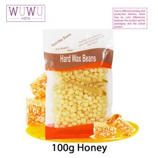 WUWUVISTA 100g/3.52oz 핫 왁스 제모 왁싱 히터 용 하드 콩 모든 헤어 제거 콩에 무통, 1개