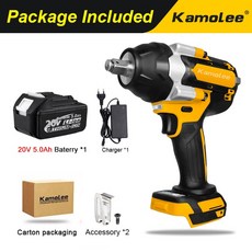 Kamolee고토크 브러시리스 전동 렌치 20V 1800 nm 마끼다 18V 배터리용 리튬 이온 배터리 12, EU+One Battery Carton