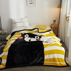 담요 150x200라셸 겨울용 이불 이중 침대시트 더블 산호벨벳 무릎, C14-쿠마모토