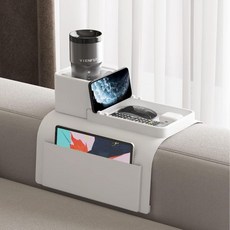 실리콘 소파 컵 홀더 VIENFUT 미끄럼 방지 및 팔걸이 트레이 리모컨 스낵 휴대폰 iPad용 방진 가족 친구그레이 001 선물, Griege, 1개, Griege