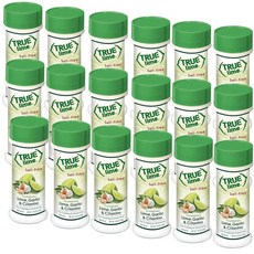 TRUE CITRUS 레몬 라지 쉐이커 10.6온스 140448, Garlic and Cilantro, 1.94 Ounce (Pack of 18), 1.94L