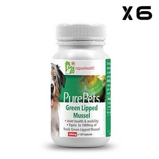 엔젯퓨어헬스 퓨어 펫 초록입홍합 200mg 120캡슐, 6개