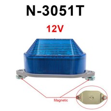 경광등 마그네틱 스트로브 신호 경고 빛 tb40 N-3051T 12 v 24 v 220 v 표시 등 led 램프 작은 깜박이 빛, 1개, 10 Blue-12V-Magnetic - tb40led