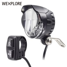Ebike 라이트 전기 자전거 라이트 내장 스피커 입력 12V 24V 36V 48V, 전등 스위치 2