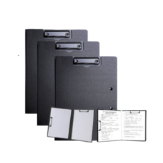 더드림디포 덮개형 양방향 A4/A3 클립보드 가로세로 호환형 파일꽂이 결재서류판, 3개, 블랙
