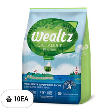 웰츠 생후 12개월 이상 캣 어덜트 건식사료, 10개, 2.1kg, 닭