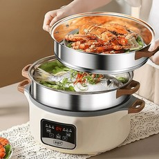만두 달걀 전기찜기 스테인레스 구운계란 야채 조리기 편의점, 스마트24CM 1단 찜통 예약정시보온
