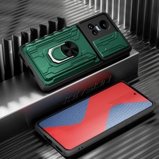 KEYSION 충격 방지 아머 케이스 OPPO Reno 10 Pro 5G 카드 가방 카메라 보호 링 스탠드 전화 뒷면 커버, 1개
