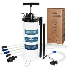 FIRSTINFO A1102US 특허 3세대 6.5L 공압수동 오일 진공 추출기 | 안전 압력 게이지 134.3cm51인치 튜브 6개 실리콘 브레이크 유체 호스 가장 얇은 대만 3