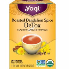 Yogi Tea 요기 로스티드 단델리온 스파이스 허브티 무카페인 16티 4팩