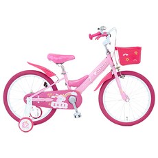 2022 삼천리자전거 하운드 시애틀 키즈 18인치 20인치 아동용 어린이 보조바퀴 자전거, 완전조립, 핑크