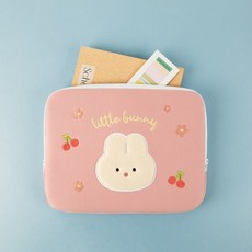[올뉴프레임] 자수 노트북 파우치 Little Little Little Bunny