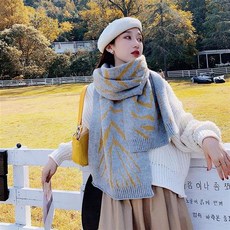 여 겨울 니트 스웨터 학생 워머 듀얼 빅 숄